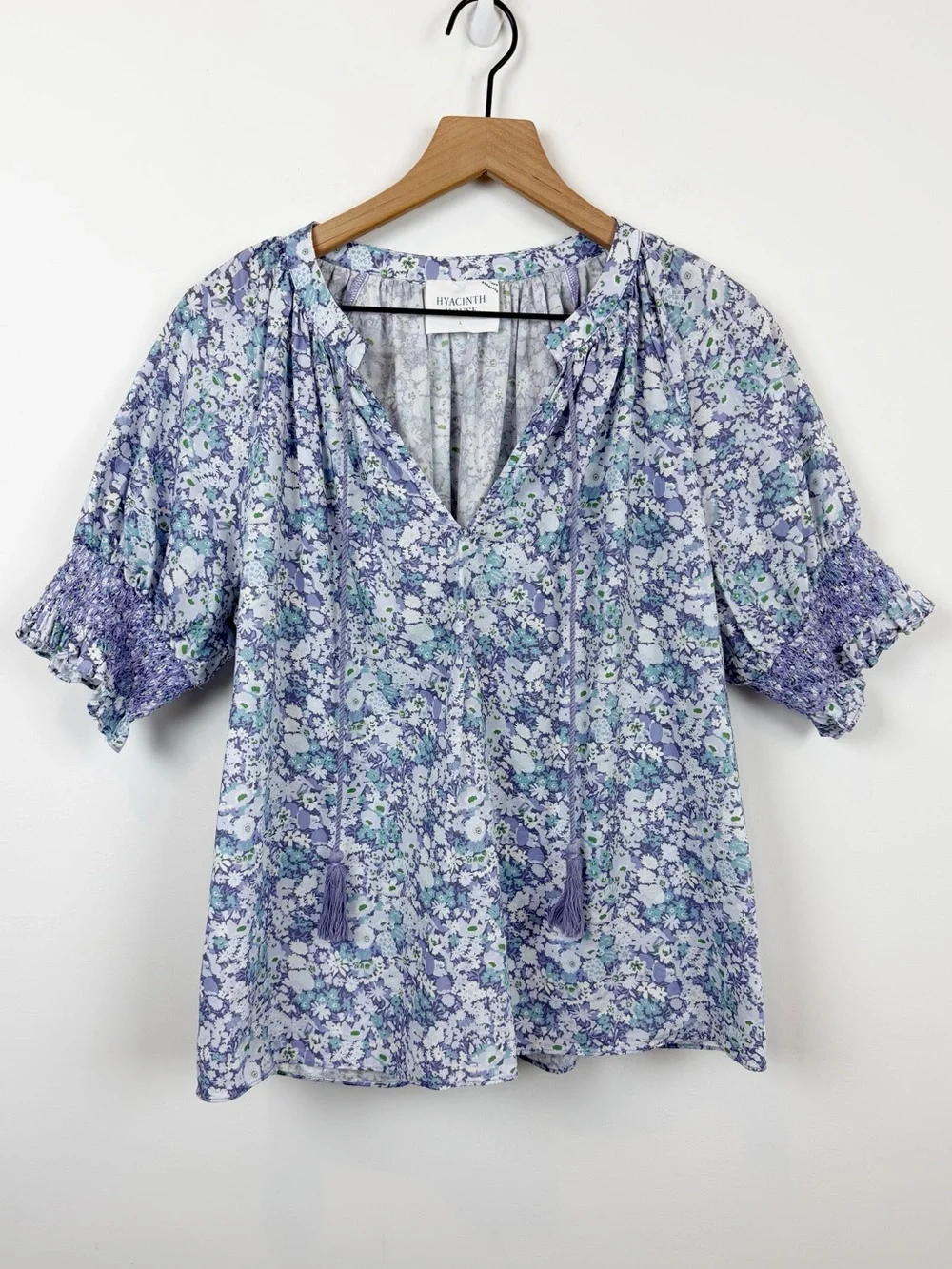 Tuckernuck hyacinth House purple blue Colleen Blouse top size L